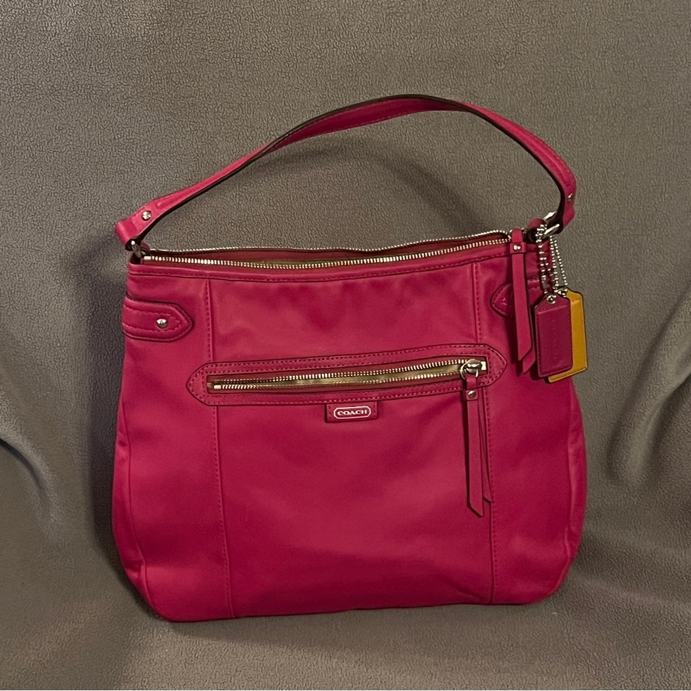 Coach Pink Leather Shoulder Bag